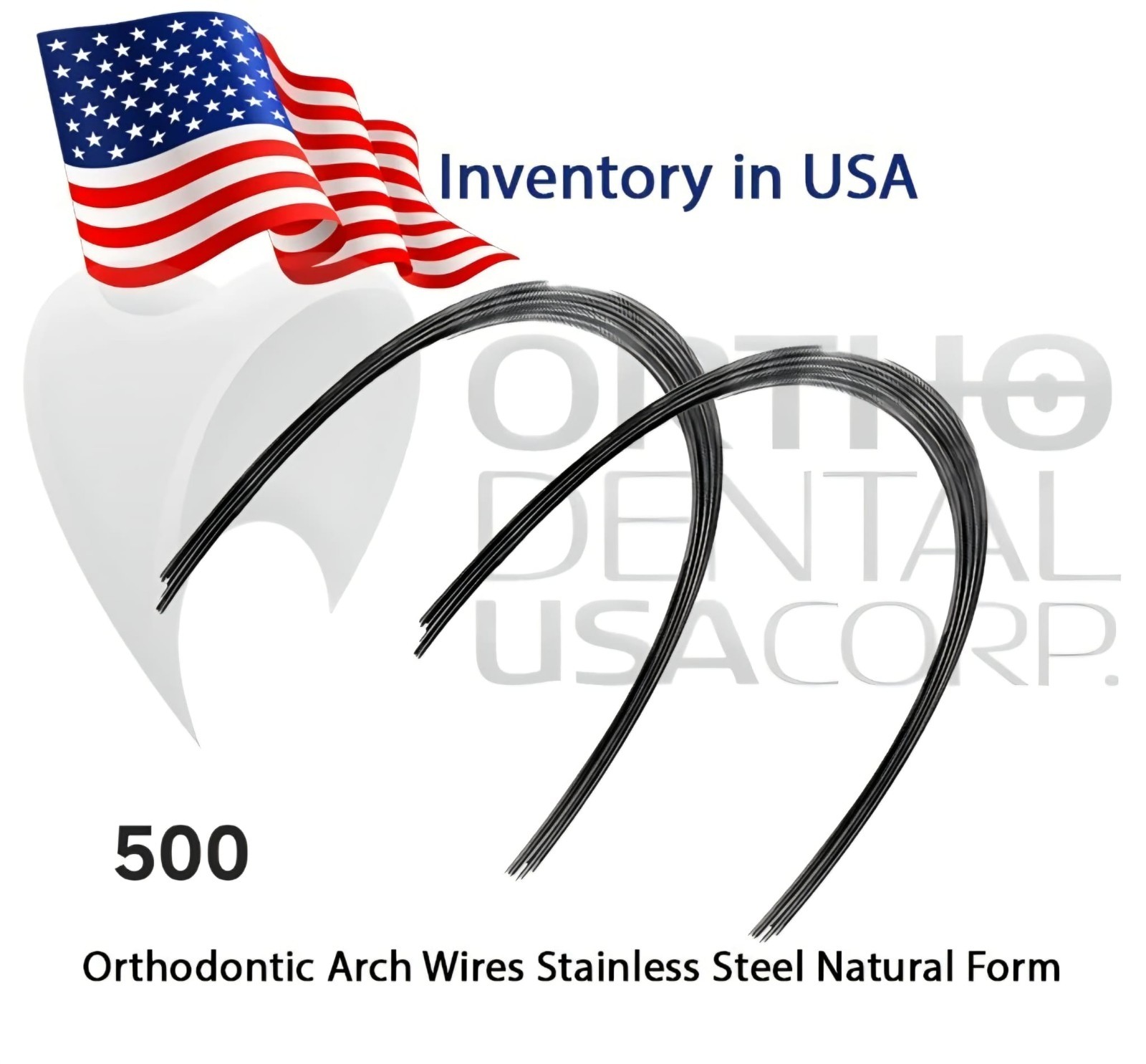 500 Niti Arch Wires NATURAL form sizes .012” to .020” Orthodentalusa Corp.
