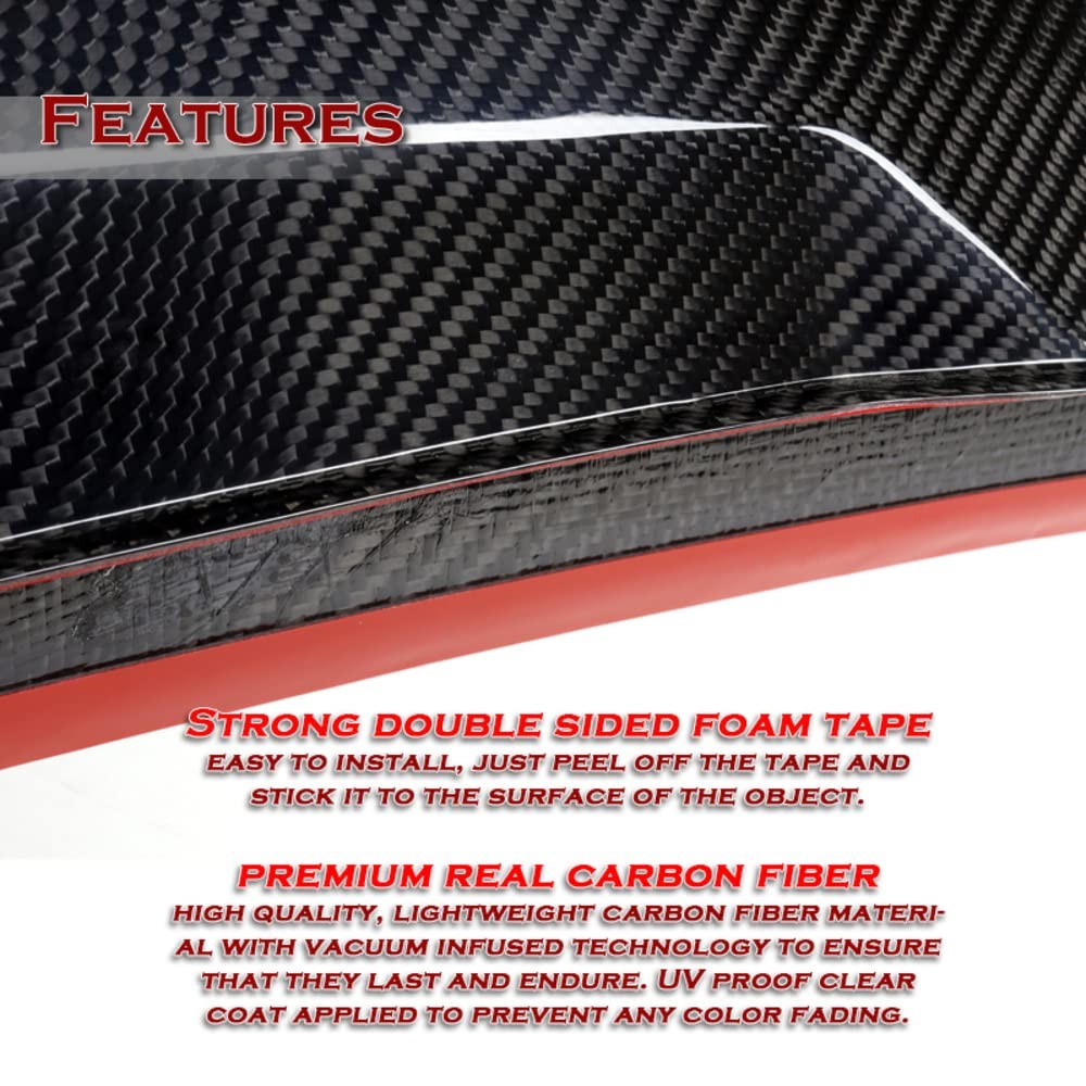 6PCS Front Lip & Rear Spoiler for Tesla Model X 2022-2025 Carbon Fiber ABS Black