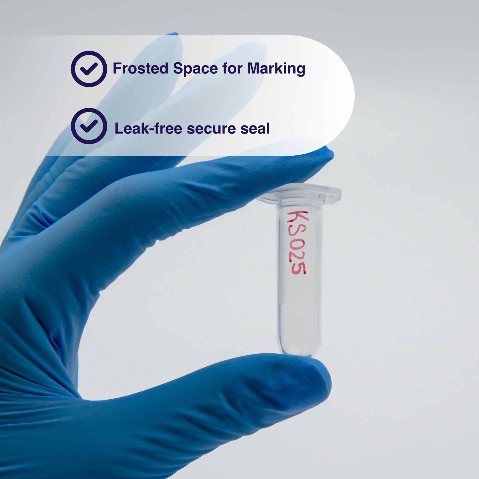 2mL Polypropylene Micro Centrifuge Tubes, Flip-Cap Tube with Frosted Area