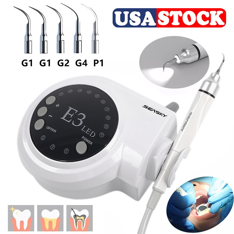 Dental Ultrasonic Scaler + LED Handpiece + 5*Tips Fit SKYSEA EMS Cavitron