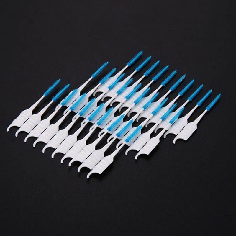 Dental Oral Interdental Teeth Soft Care Tool Cleaning Rubber Floss Gum Brush Kit