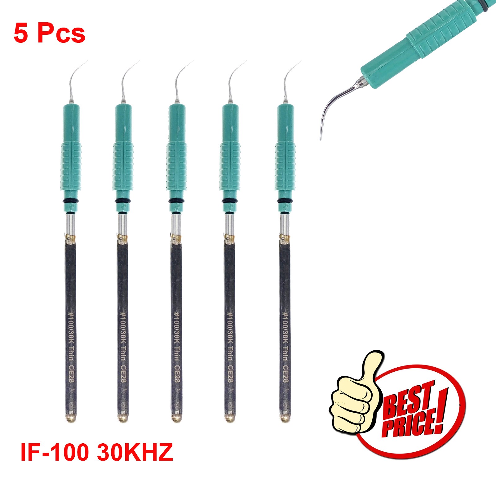 1-10 Pcs Dental Cavitron Ultrasonic 30 KHz Insert IF-100 Slim Series Tip
