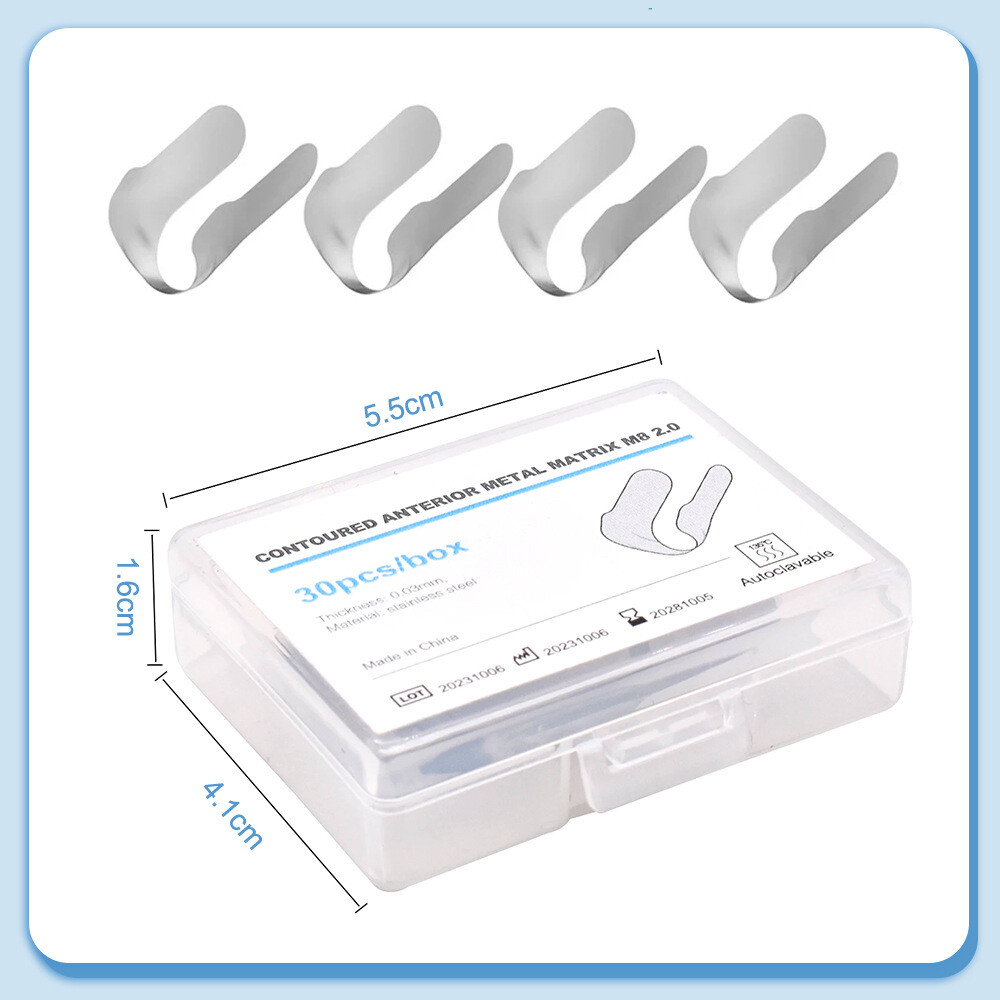 30Pcs/Box Dental Anterior Twin Matrices Cervical Matrix Similar Unica TOR System