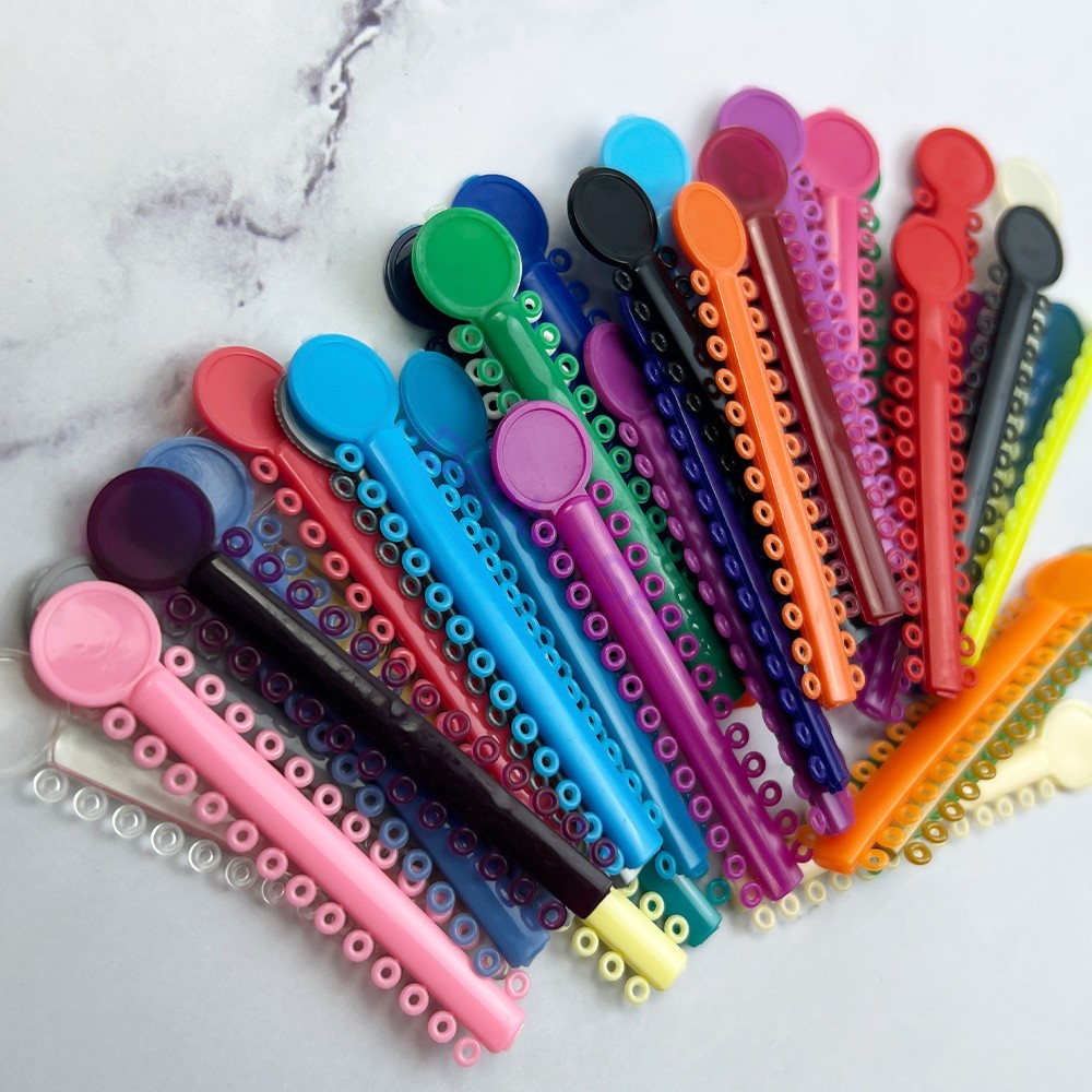 1040Pcs Dental Orthodontic Ligature Ties Elastic Rubber Bands for Brackets Brace