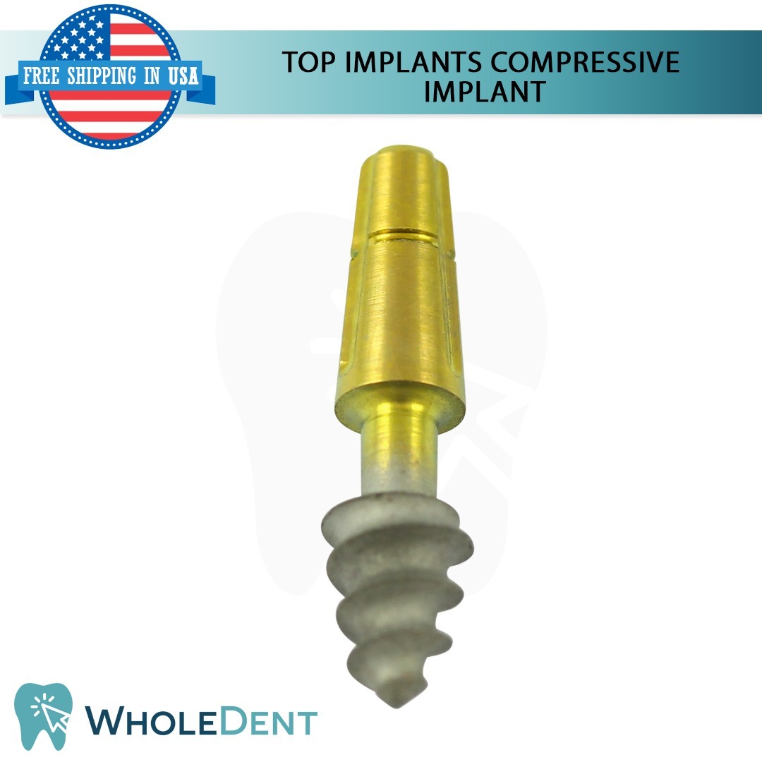 1x Dental Compressive Monoblock Fixture Titanium Sterile SLA Surface Dentistry