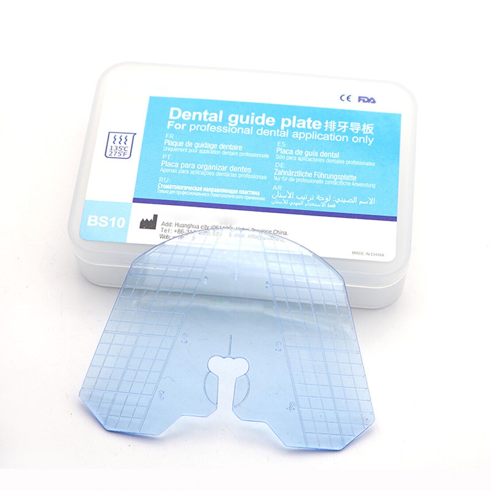 Dental Guide Template Plate For Complete Denture False 135℃ Teeth Arrangement
