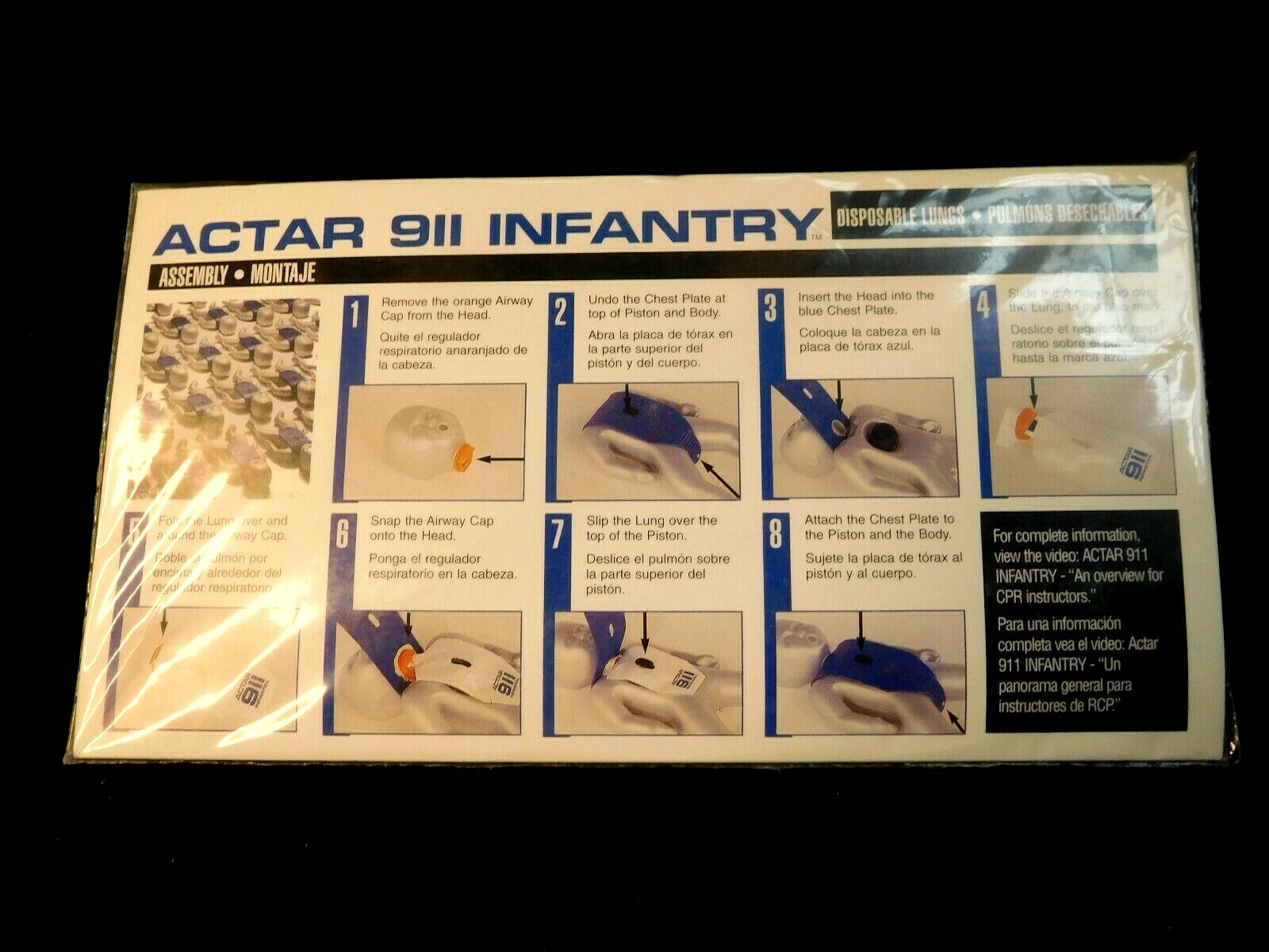 Actar 911 INFANTRY Adult Lungs Pack of 100 New Sealed – Free Shipping from USA