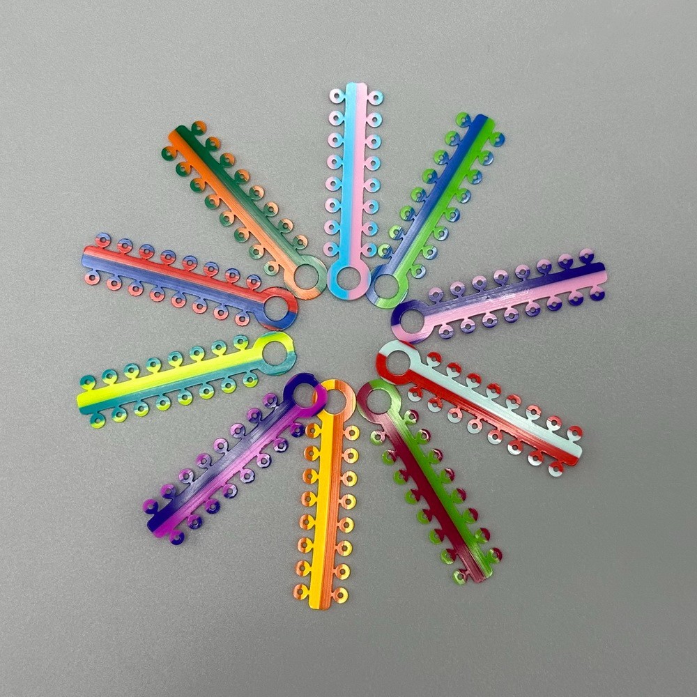 Dental Orthodontic Elastic Ligature Ties Rubber Bands Braces Double Color 320pcs