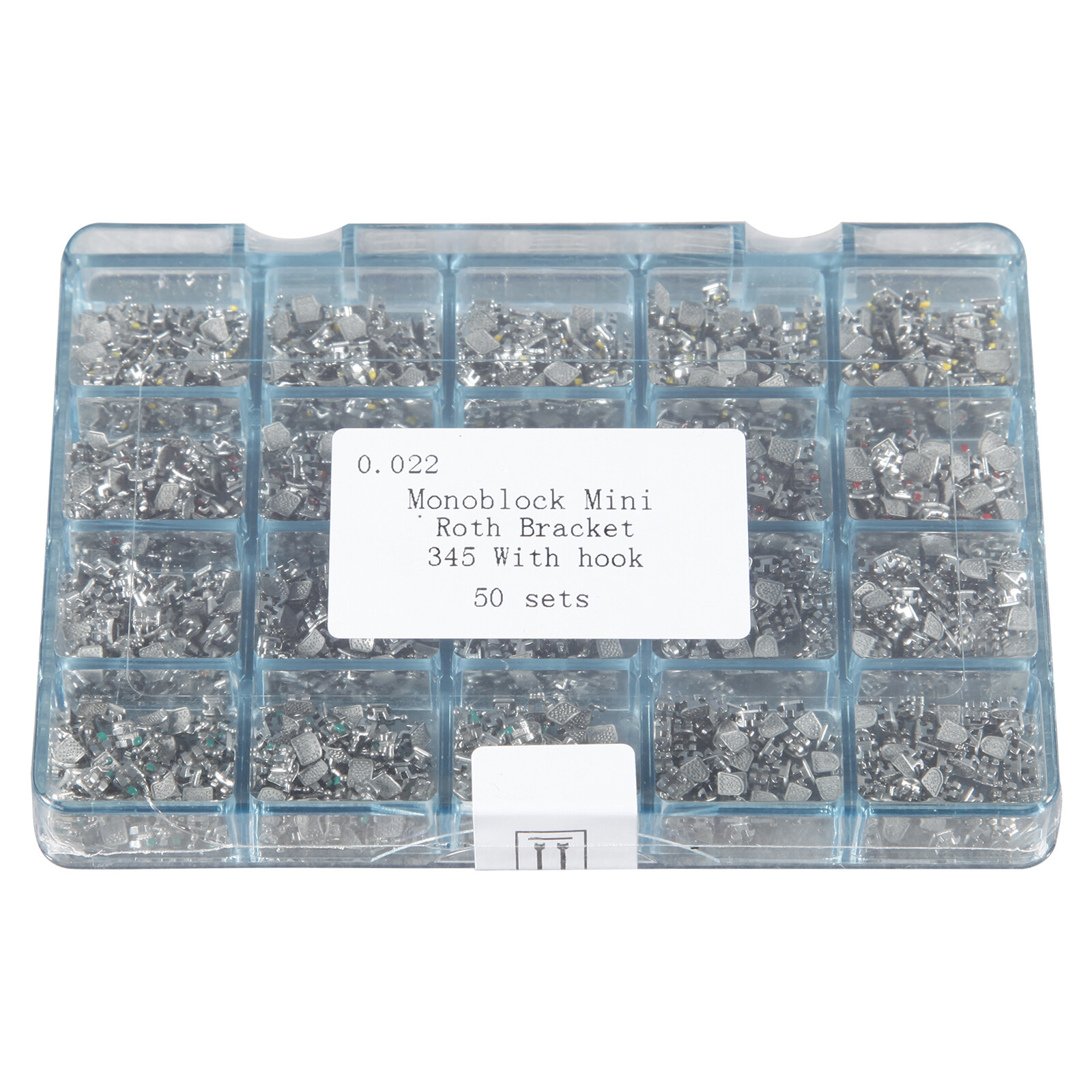 50 sets Dental Metal Orthodontic Bracket Brace MINI 022 345 Hooks Roth/ MBT