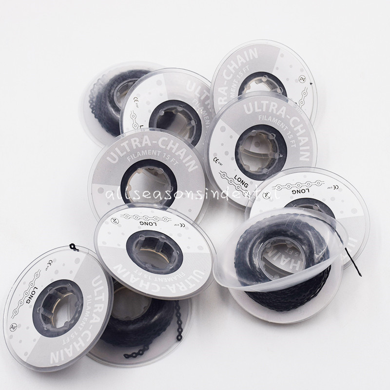 Dental Orthodontic Elastic Rubber Bands Power Chain Black Long/Short/Continuous