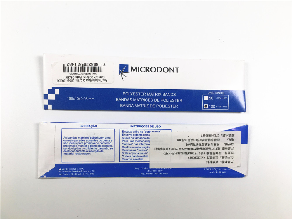 100/500pcs Dental Transparent Polyester Strip Matrix Bands Contoured Matrices