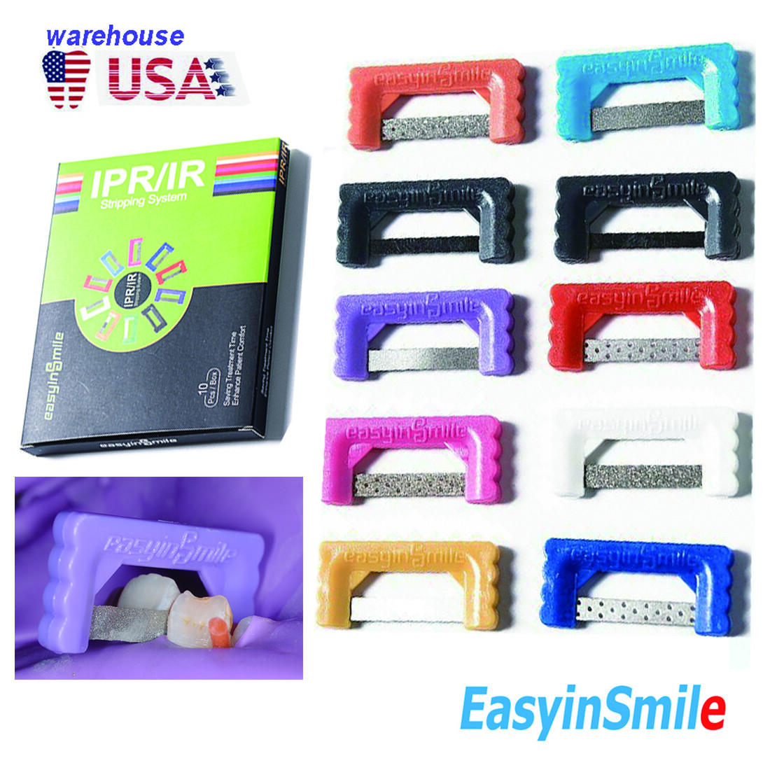 Dental Ortho Interproximal Enamel Reduction IPR System Polishing Strips Hand Use