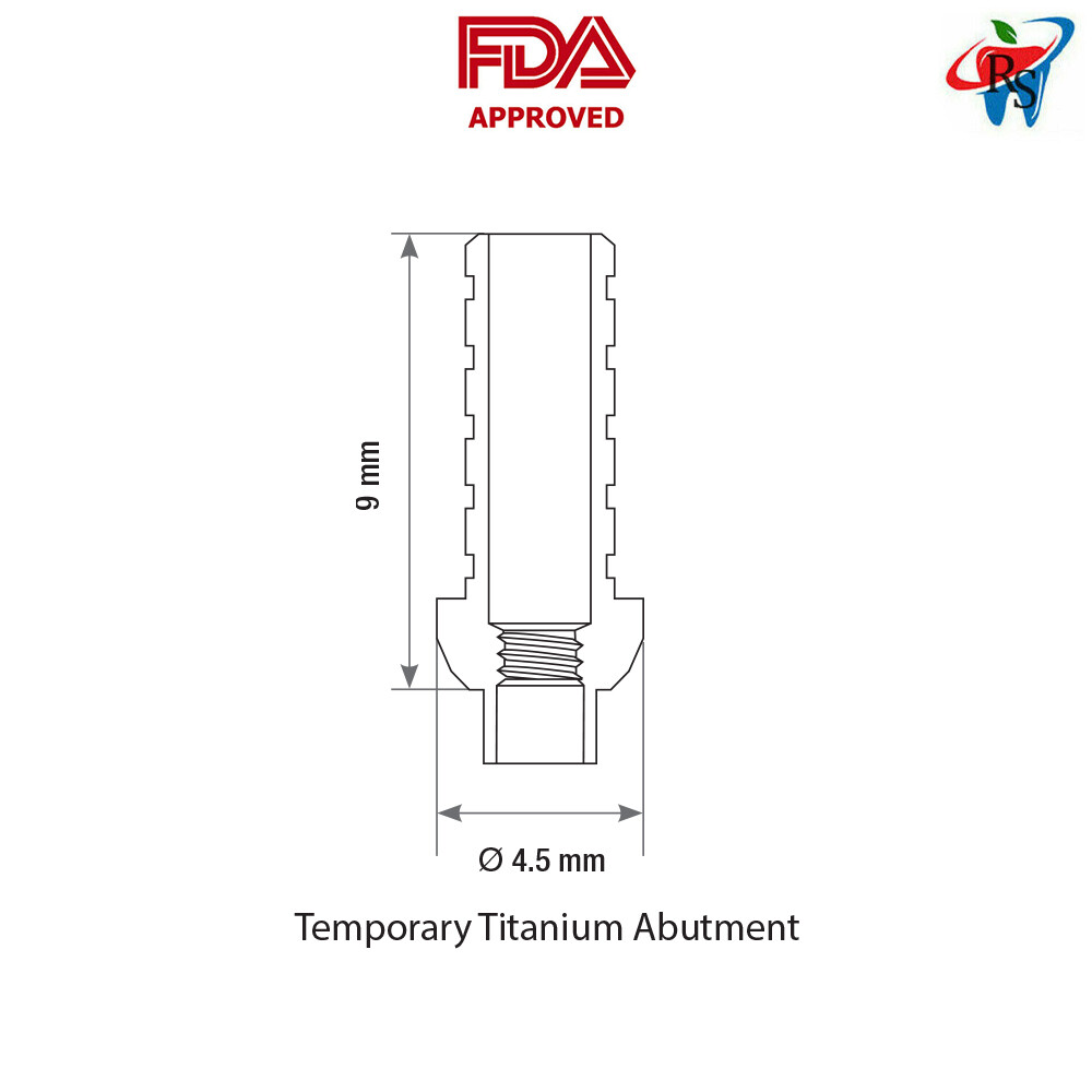 1pcs DSl Temporary Straight Titanium Abutment With Screw Internal Hex