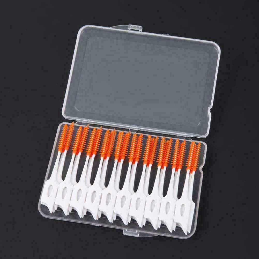 Dental Oral Interdental Teeth Soft Care Tool Cleaning Rubber Floss Gum Brush Kit
