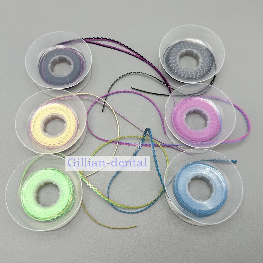 Dental Orthodontic Elastic Ultra Power Chains Rubber Band For Braces 2 Colors