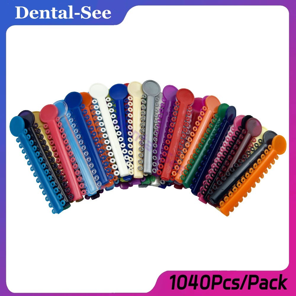 1040Pcs Dental Orthodontic Ligature Ties Elastic Rubber Bands for Brackets Brace