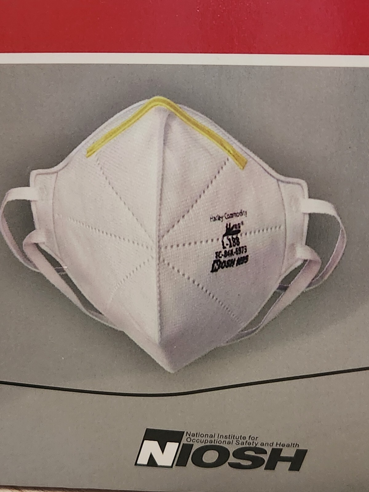 Niosh Respirator Face Mask N95 L-188 Medical Grade 20 Masks