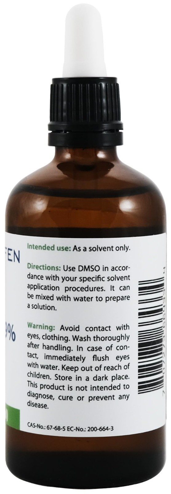 DMSO Dimethyl Sulfoxide 3.4 Oz | Pharma Grade, High Purity, Low Odor, Tested