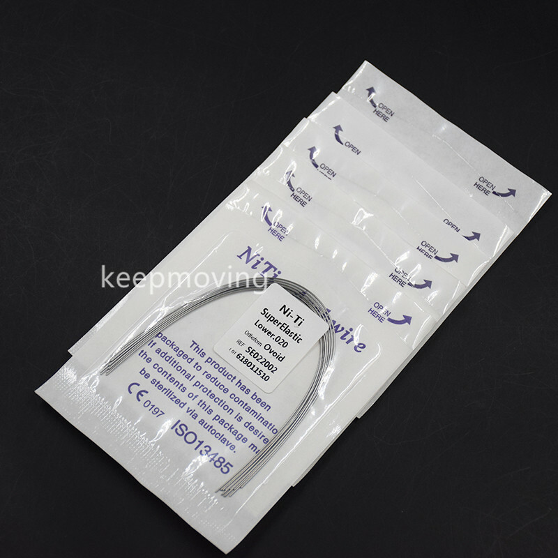 50 Packs Orthodontic Arch Wire Bracket Round Niti Super Elastic Natural Ovoid