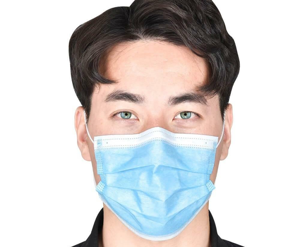 100 PCS Face Mask Medical Surgical Dental Disposable 3-Ply Earloop Mouth Cover