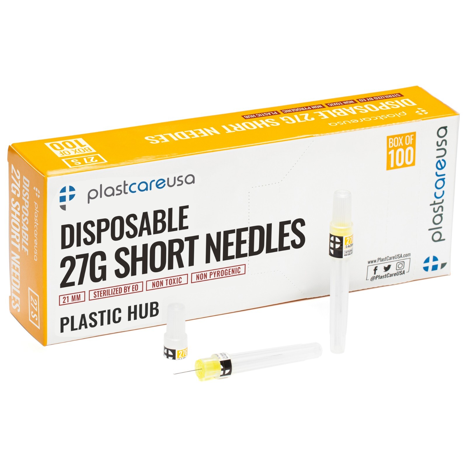 Premium PlastCare USA Disposable Dental Needles in Perforated Box