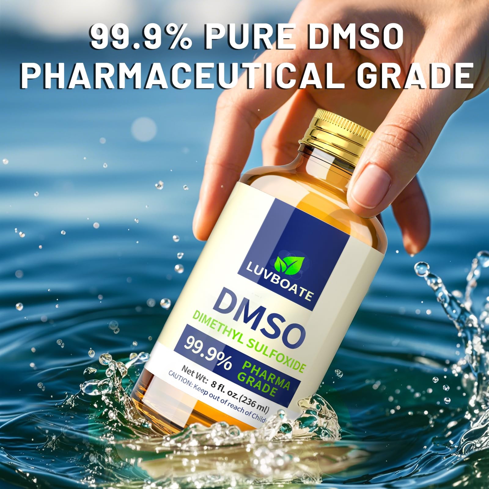 DMSO 99.9% Pharma Grade, Pure Liquid Dimethyl Sulfoxide 16 fl.oz in 16 oz