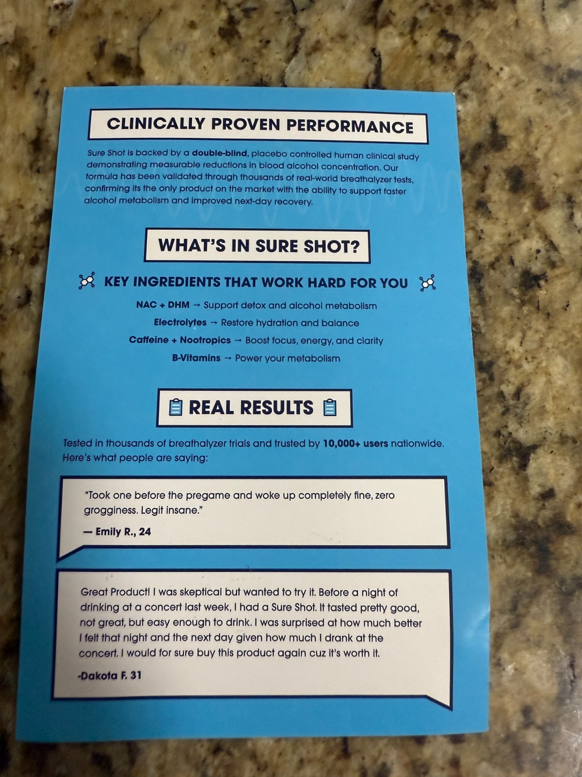 Sure Shot – Alcohol Metabolizer -2 bottles 4 fl oz