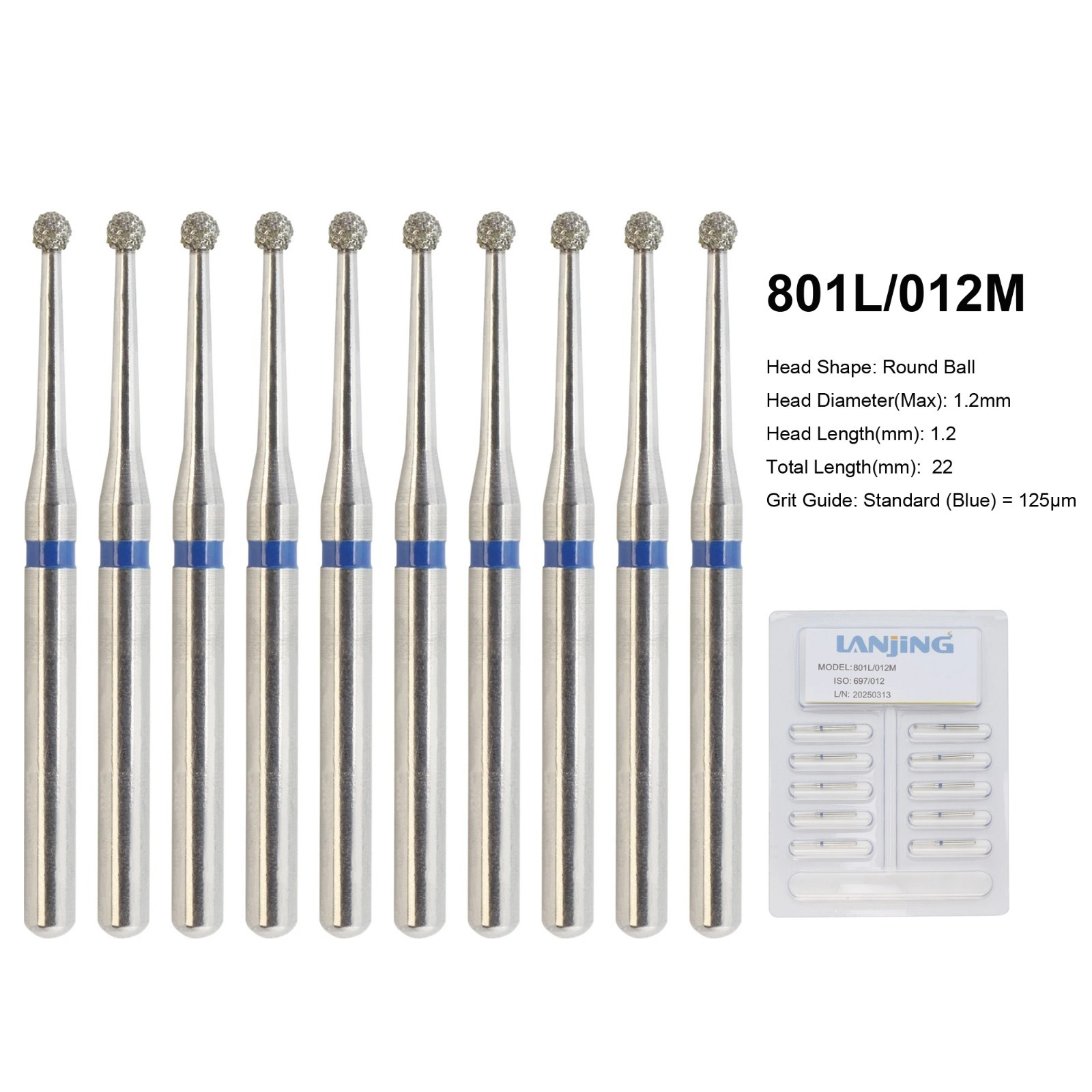 Dental Round Diamond Bur FG Pear Round End Taper Football Egg Barrel High Speed