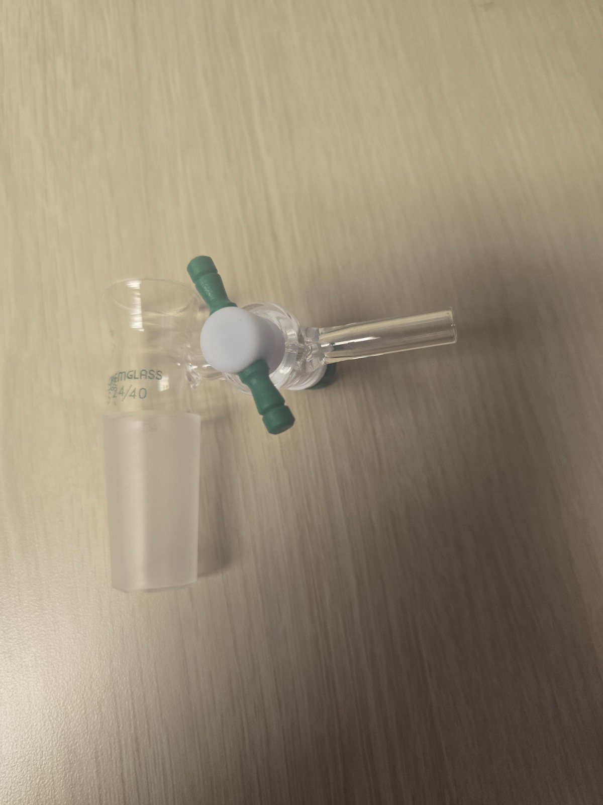 Chemglass CG-1053-A-02 Adapter, Vacuum Filtration, 24/40, #2 Pluro Stopper