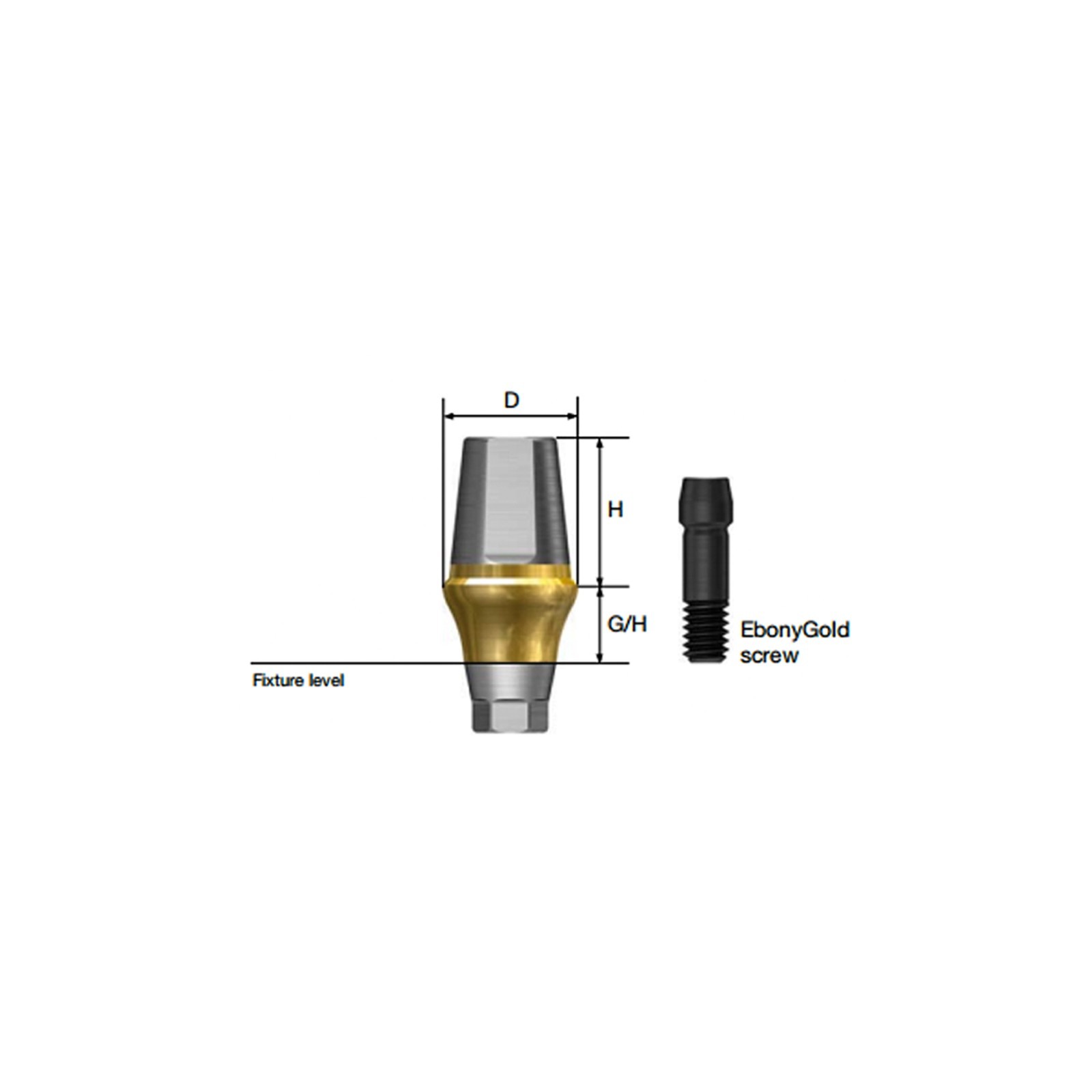 Titanium Straight Abutment Ti Cemented Abutment Compatible Osstem Hiossen TS M/R