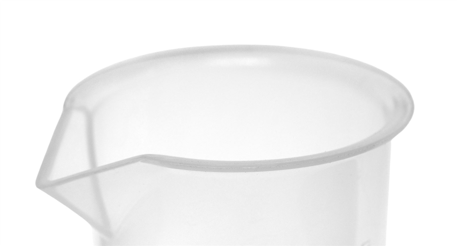 Eisco Labs 25ml Polypropylene Plastic Beakers, Raised Graduations – 12 Pack