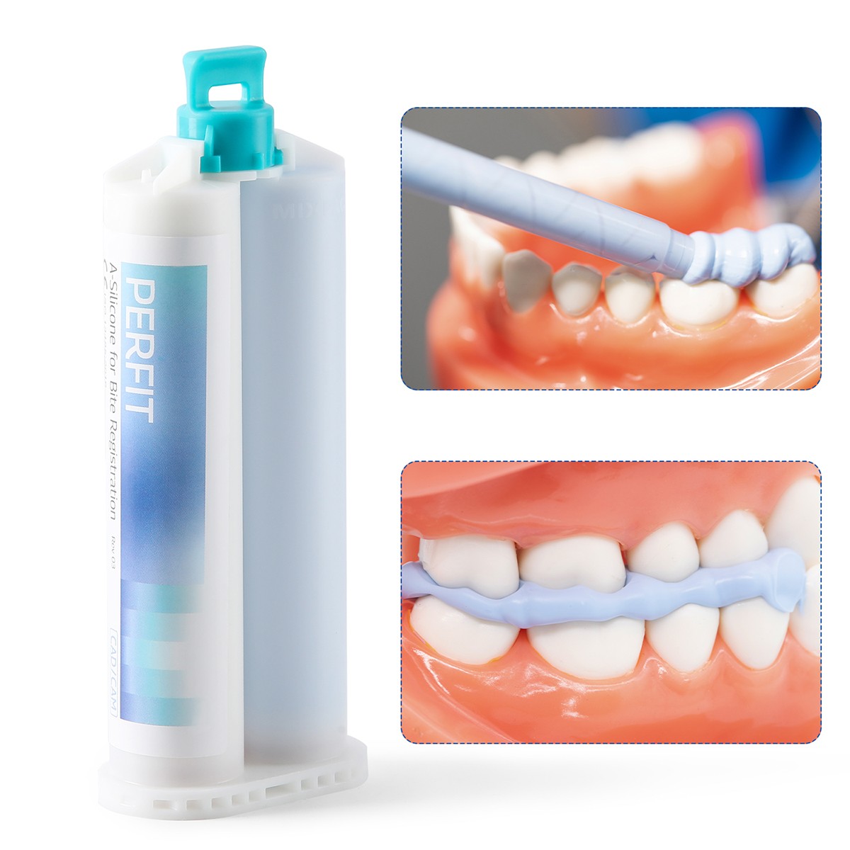 Silicone dental A para el material de registro mordedura Mezcla/Conjunto rápido
