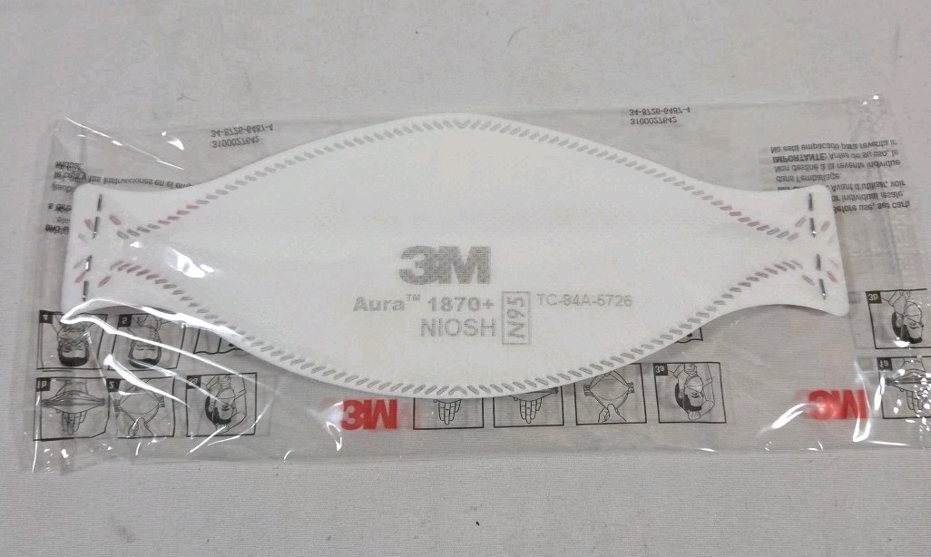 3M Aura 1870+ N95 Particulate Respirator Surgical Face Mask 120 Qty FREE SHIP