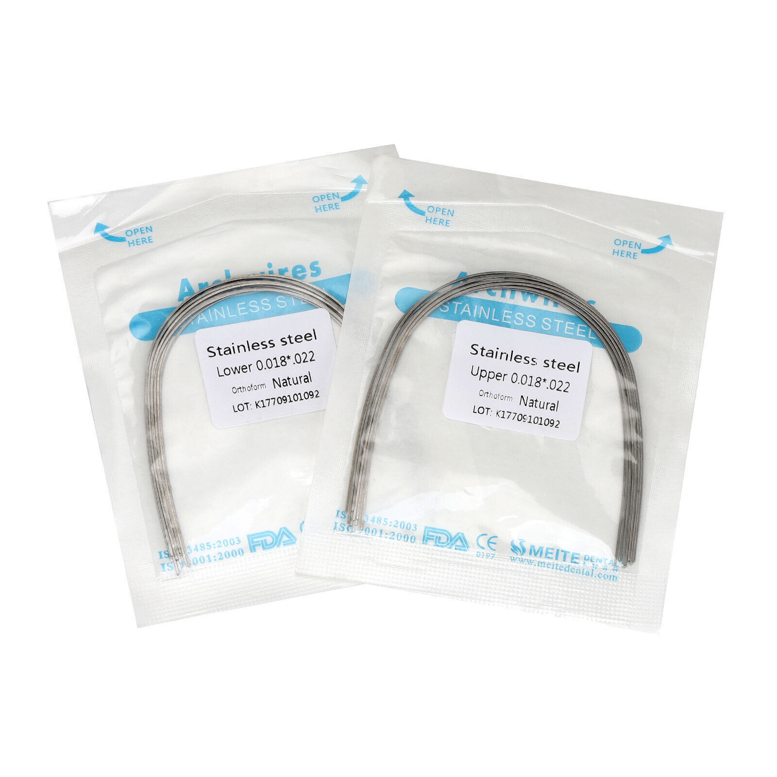 10 Pcs/pack Dental Orthodontic Stainless Steel Round/Rectangular Arch Wire Ovoid