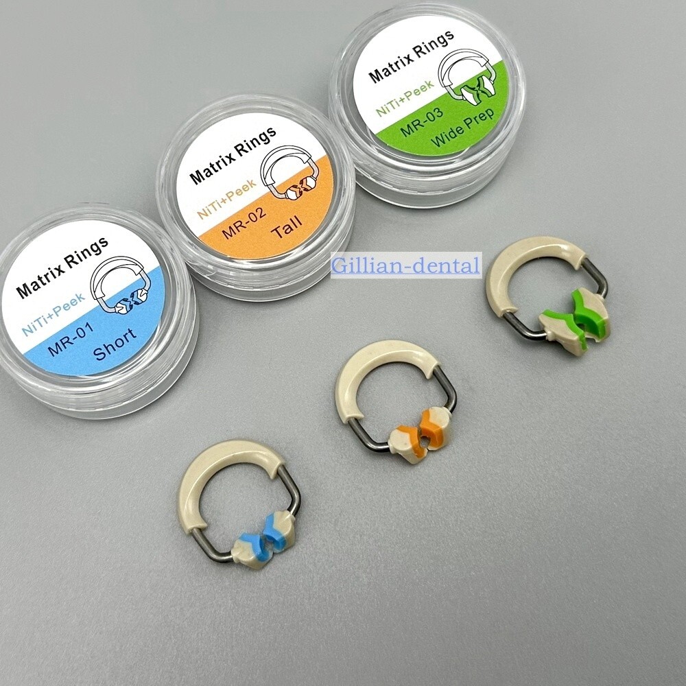 Dental Ortho Sectional Matrix System Nickel Titanium Alloy Matrices Clip Ring