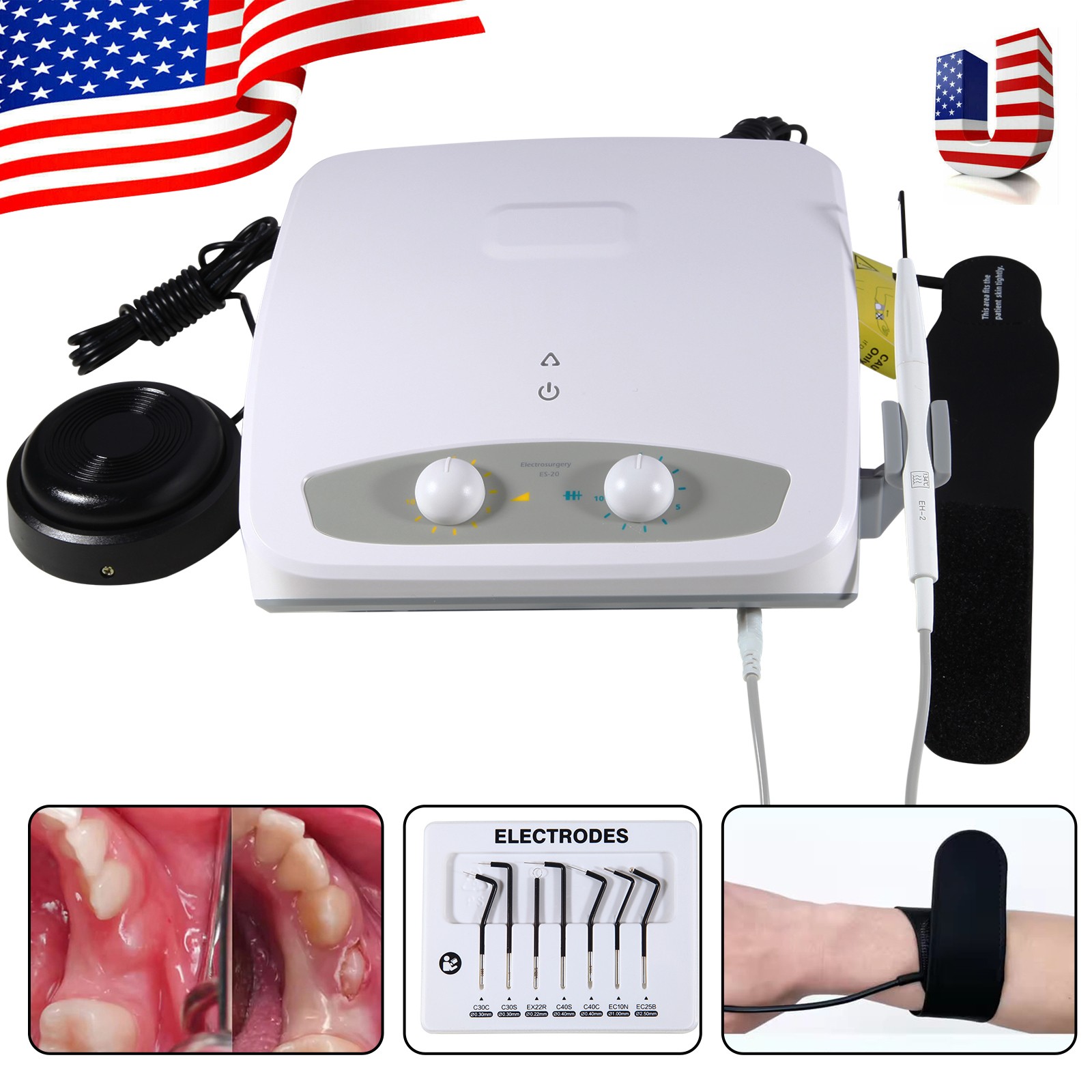 Dental Occlusal Mirror Fog Free LED Intra Oral Photo System 3*Mirrors Anti-Fog