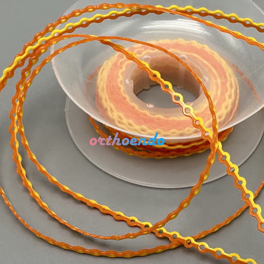 1 Roll Double Color Elastolink Elastic Power Chains (Ultra) Long Short 10 Sizes