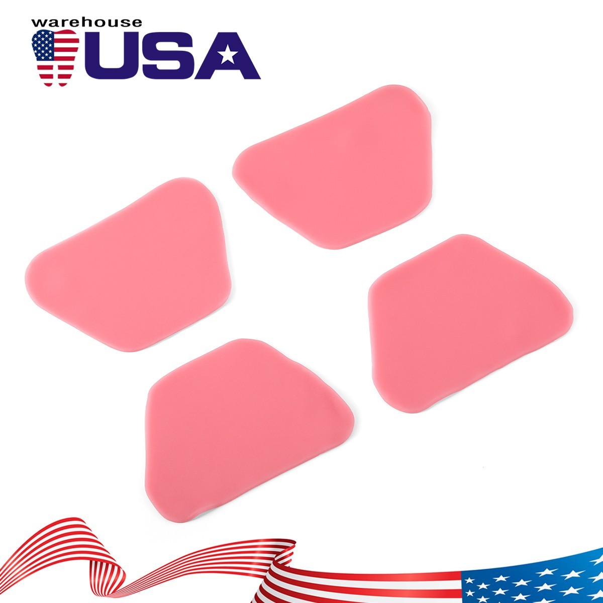 Dental Light Cure Custom Tray Material Pink Base Plates Implant 2mm 50 Pcs/Box