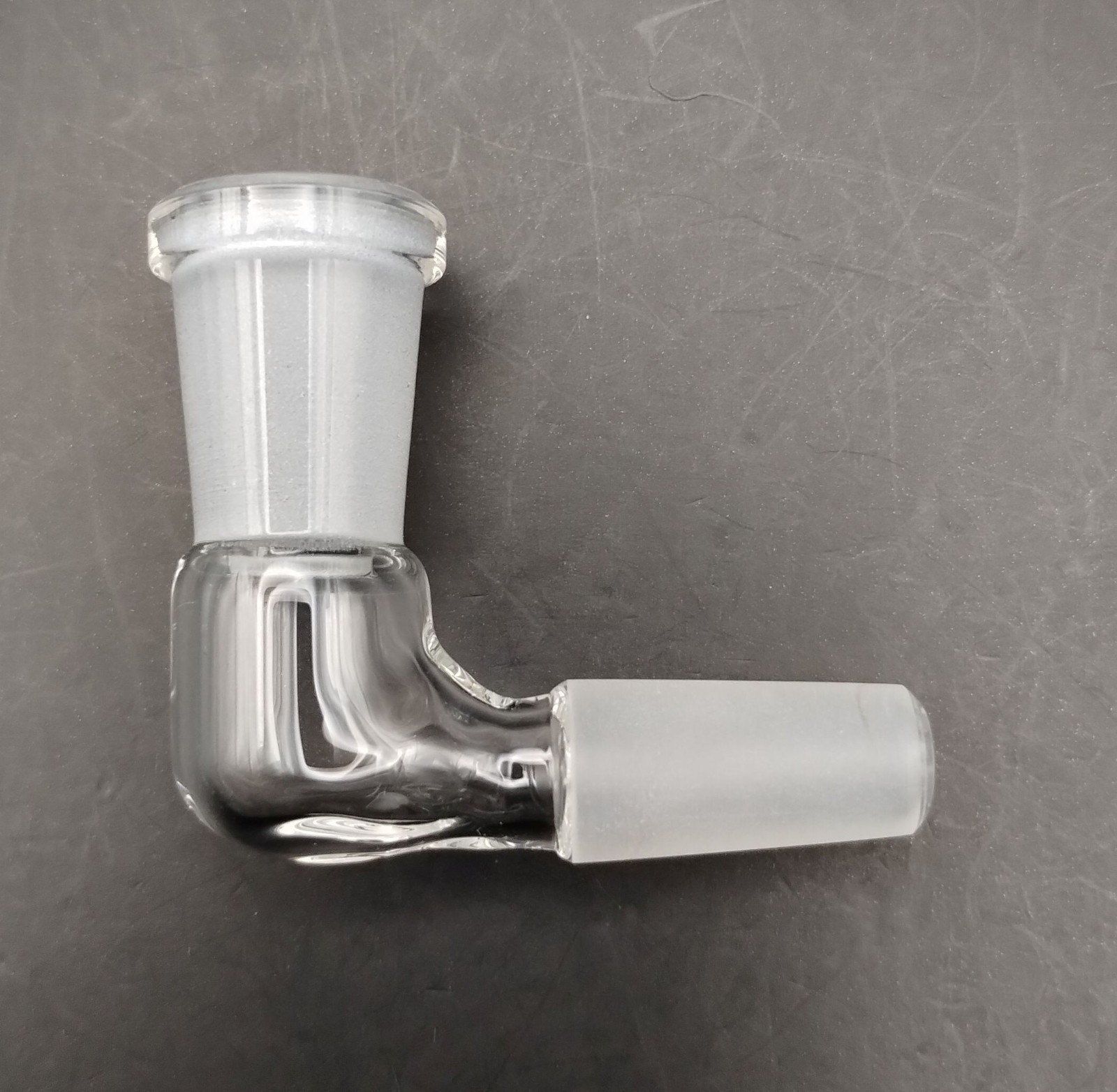 B Quality 10mm 90 Degree Angle Glass Ground Joint Attachment Adapter GonG Elbow