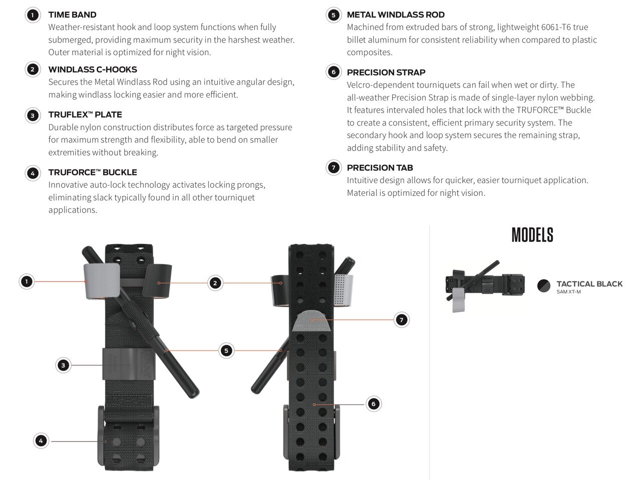 SAM Medical XT Extremity Tourniquet XT600 AutoLock – TRUFORCE BUCKLE TECHNOLOGY
