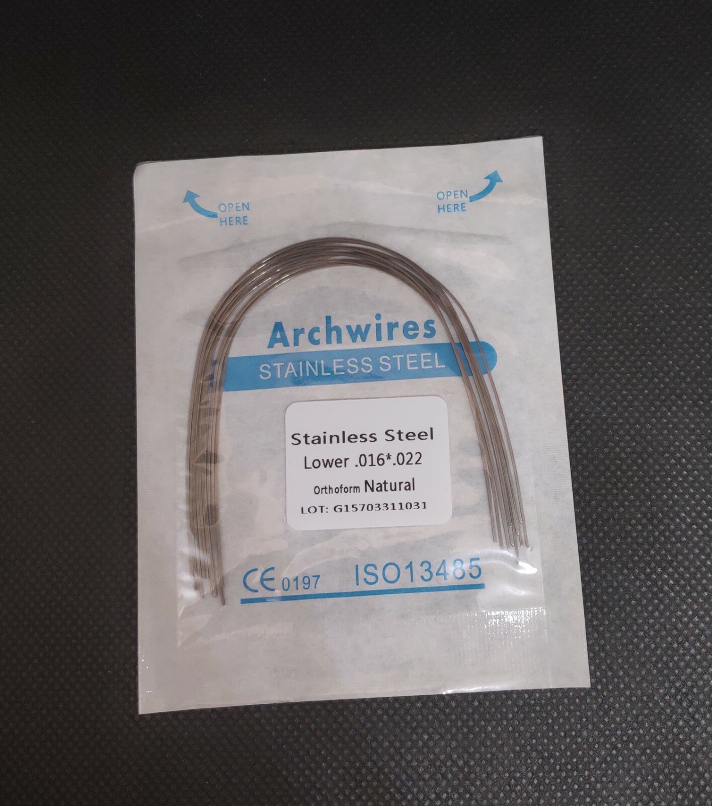 10 Packs Dental Orthodontic Stainless Steel Arch Wires Rectangular Ovoid/Natural