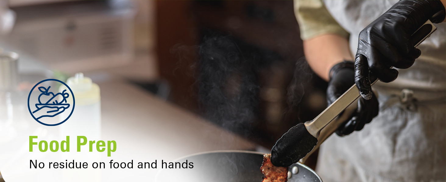 Black Nitrile Gloves, Food Safe Disposable Gloves Latex Free, Rubber Gloves