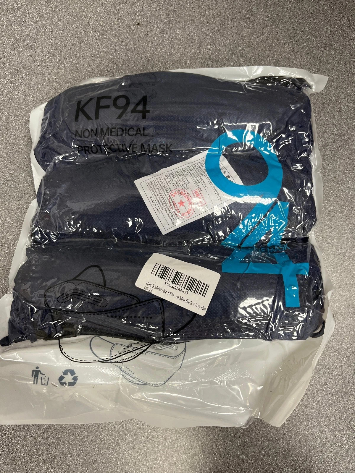 120 PC – KF94 Protective Face Mask Adult Multicolor Non-Medical – NEW – SEALED