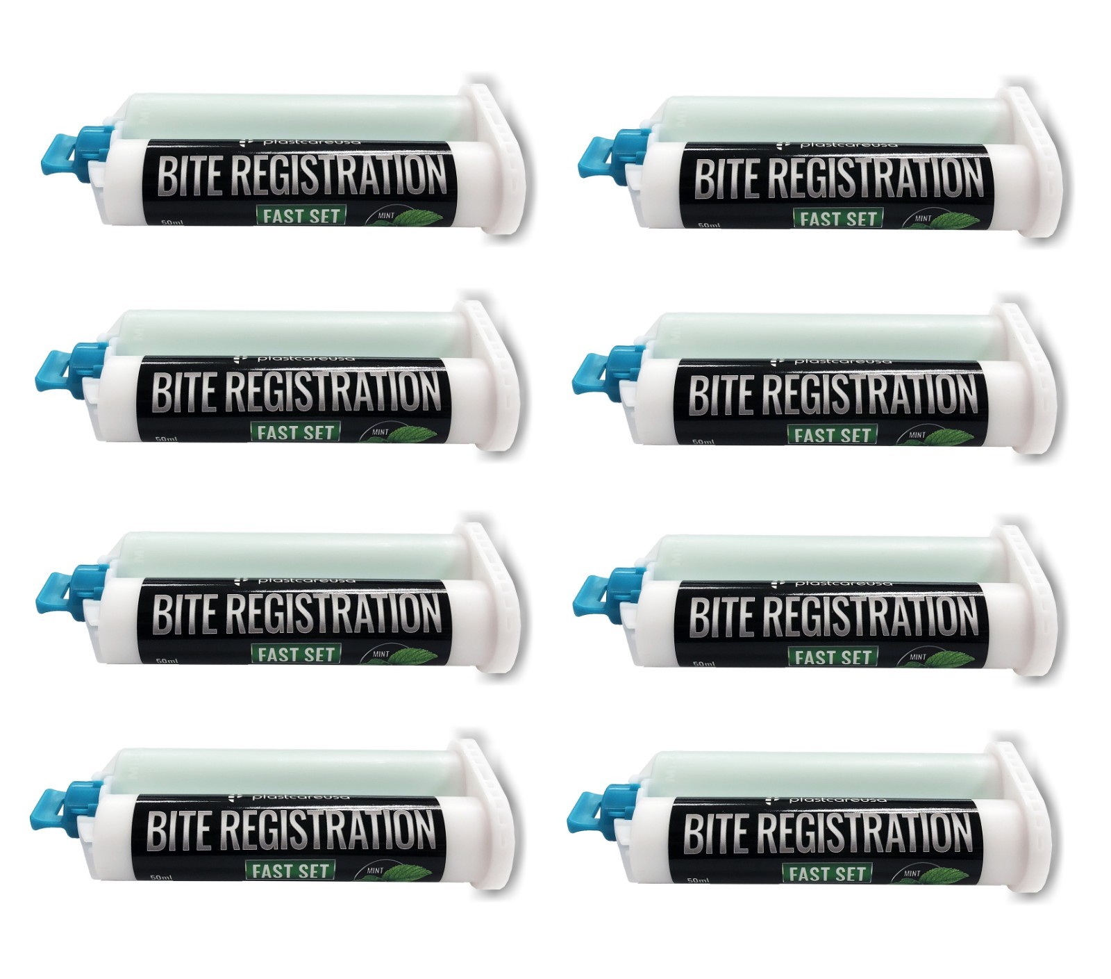 8 x Dental Bite Registration Material Fast Set 50ml Cartridges (Made in Germany)