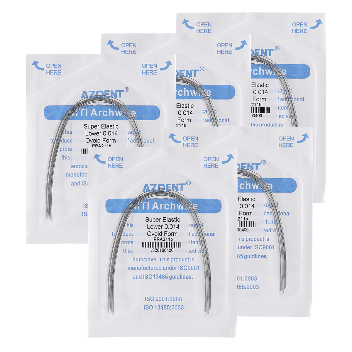 AZDENT Dental Orthodontic Super Elastic Niti Arch Wire Round Ovoid Form