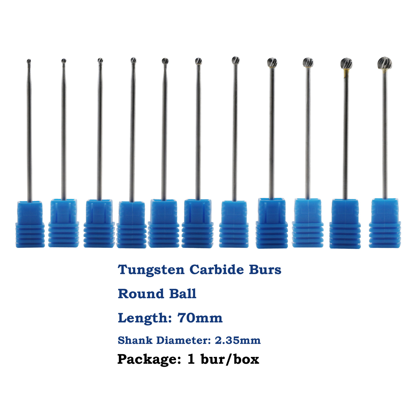 Dental Round Carbide Burs 70mm Surgical Straight Handpiece Burs HP 1 2 3 4 5 6