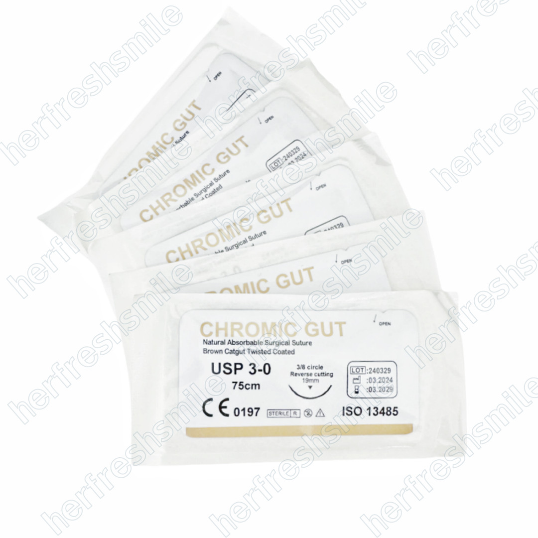 Absorbable Dental Oral Surgical Suture PGA GUT Nylon Silk Natural Needled
