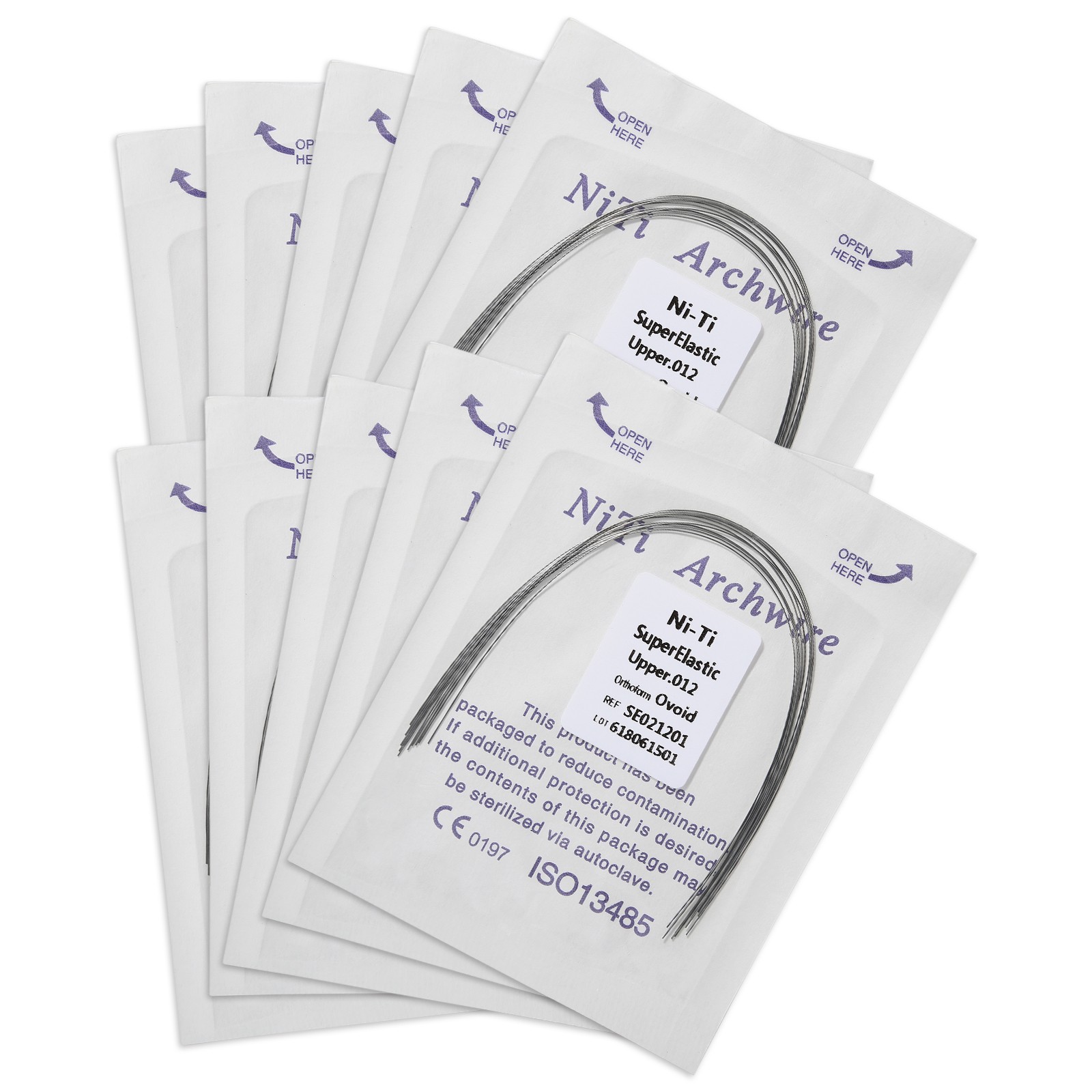 Dental Orthodontic Mini/Standard Bracket Braces / Elastic Niti Arch Wires Up/Low