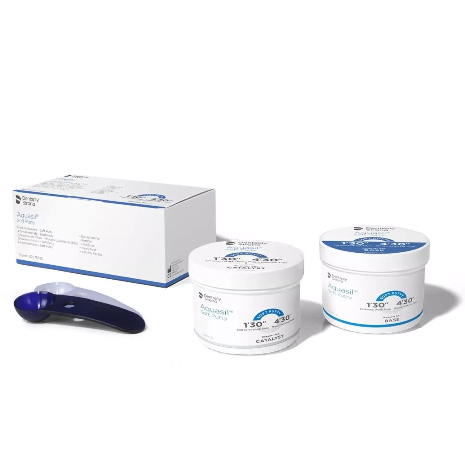 Dentsply Aquasil Soft Putty Regular Set 450 ml Catalyst 450 ml Base Long Exp
