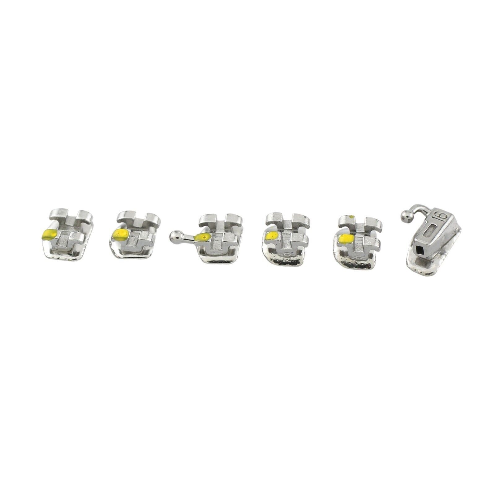 Dental Mini Brackets Orthodontic Braces Metal Roth MBT 022 3 / 345 Hooks 6-6 MIM